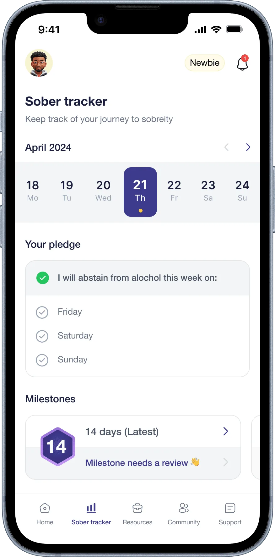 Clink dashboard, screen 2