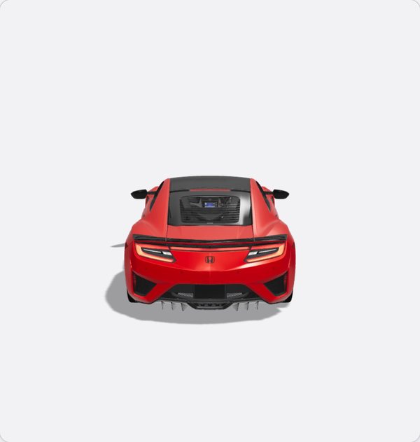 The red sports car at 0 degrees