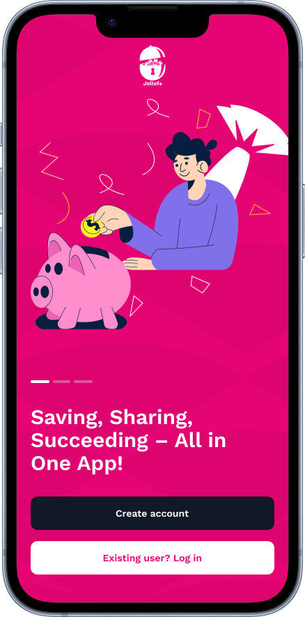 Jollof+ onboarding, screen 1