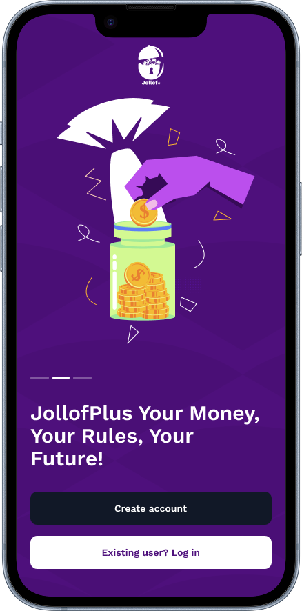 Jollof+ onboarding, screen 2