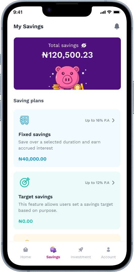 Jollof+ home and interest rates, screen 1