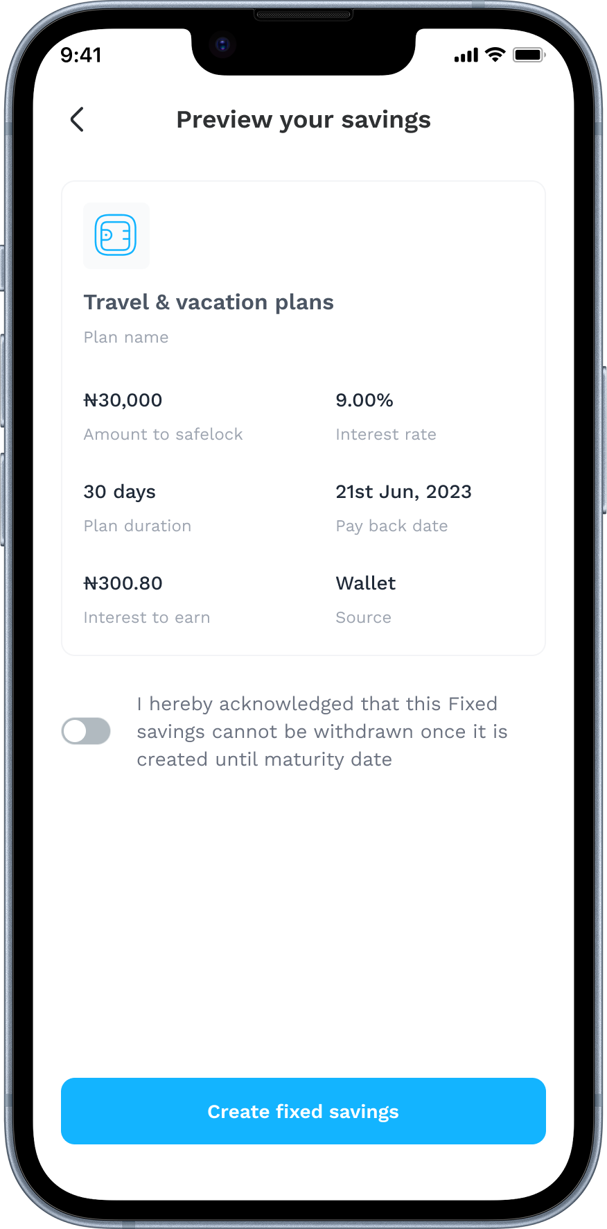 Jollof+ progress and milestones, screen 2